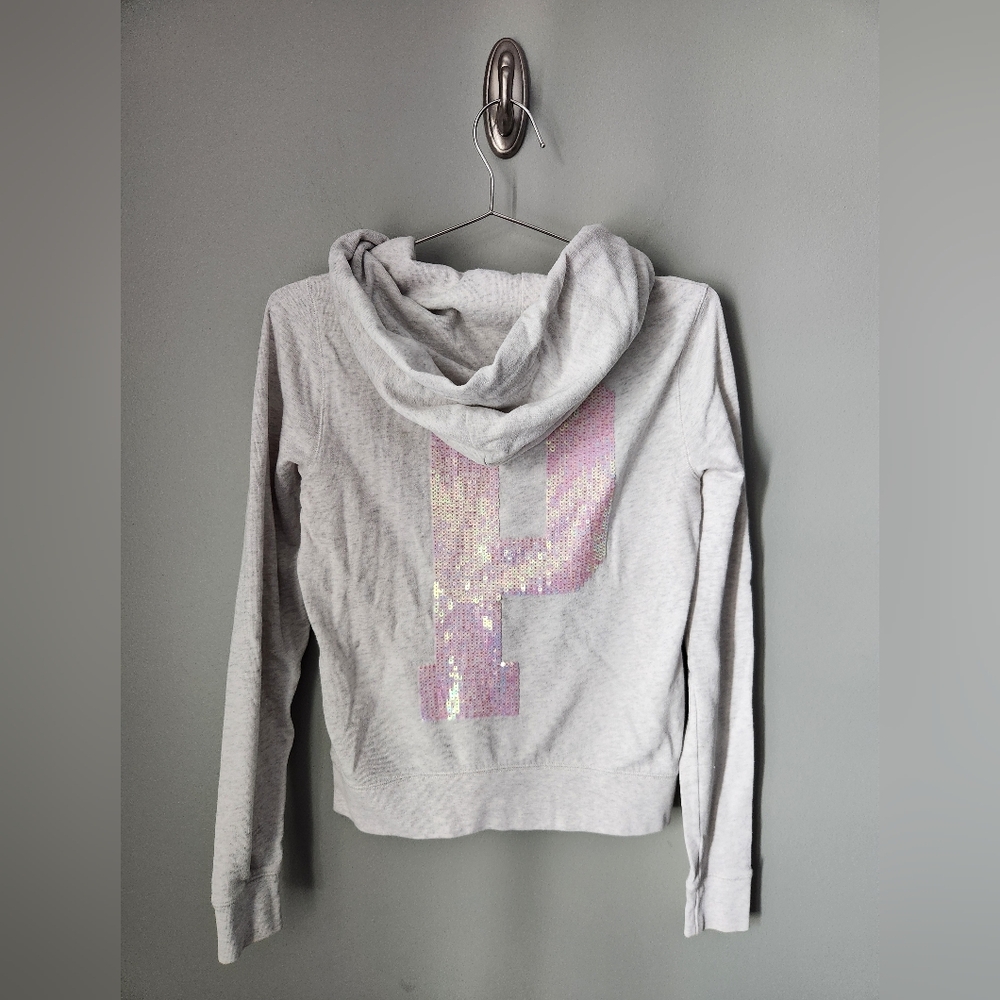 VS Victoria's Secret PINK Vintage Bling Sequin Zip Up Hoodie Size XS